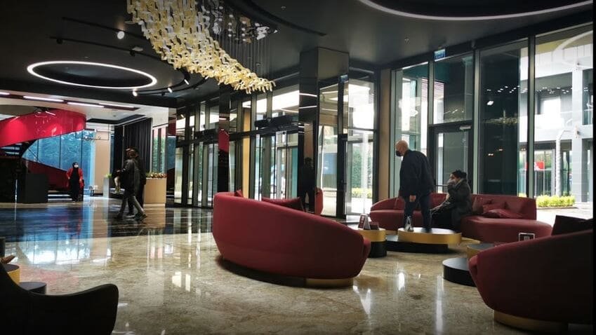 Lobbyen på Natural Clinic i Istanbul